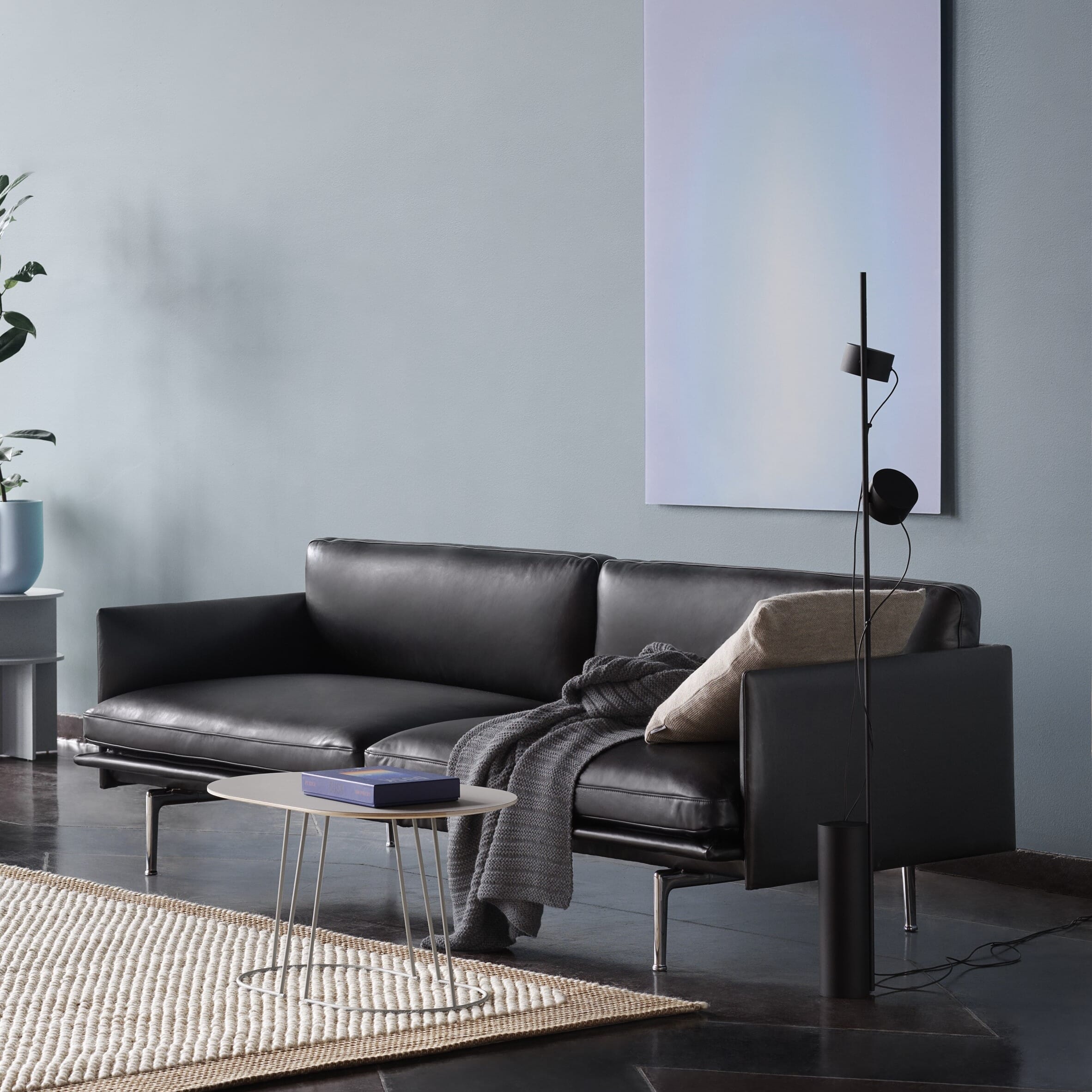 Outline Sofa 3 seter Skinn/Svart base - Bilde 5