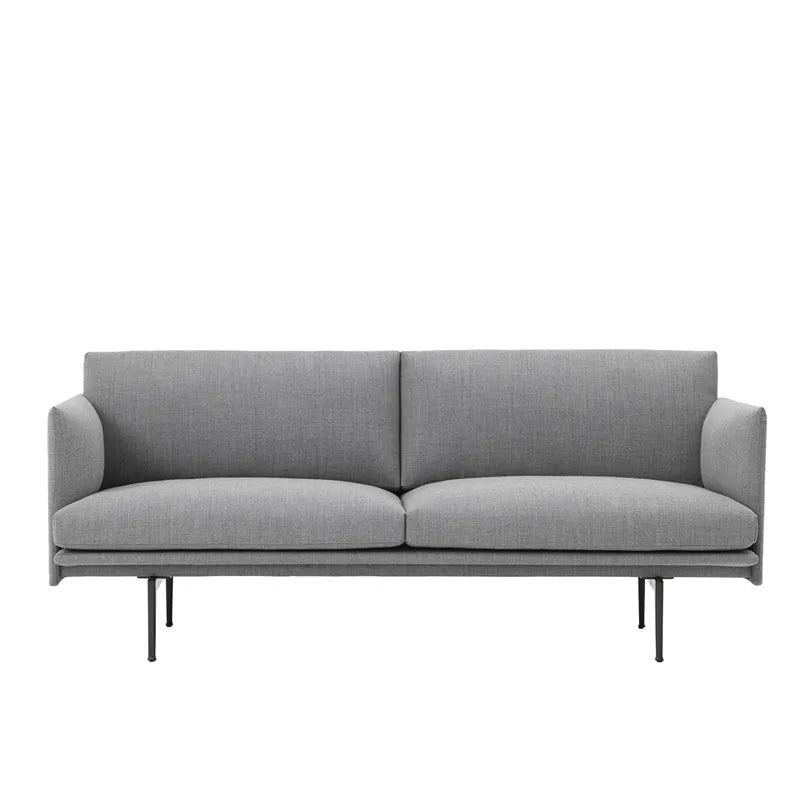 Outline Sofa 2 seter Stoff/Svart base