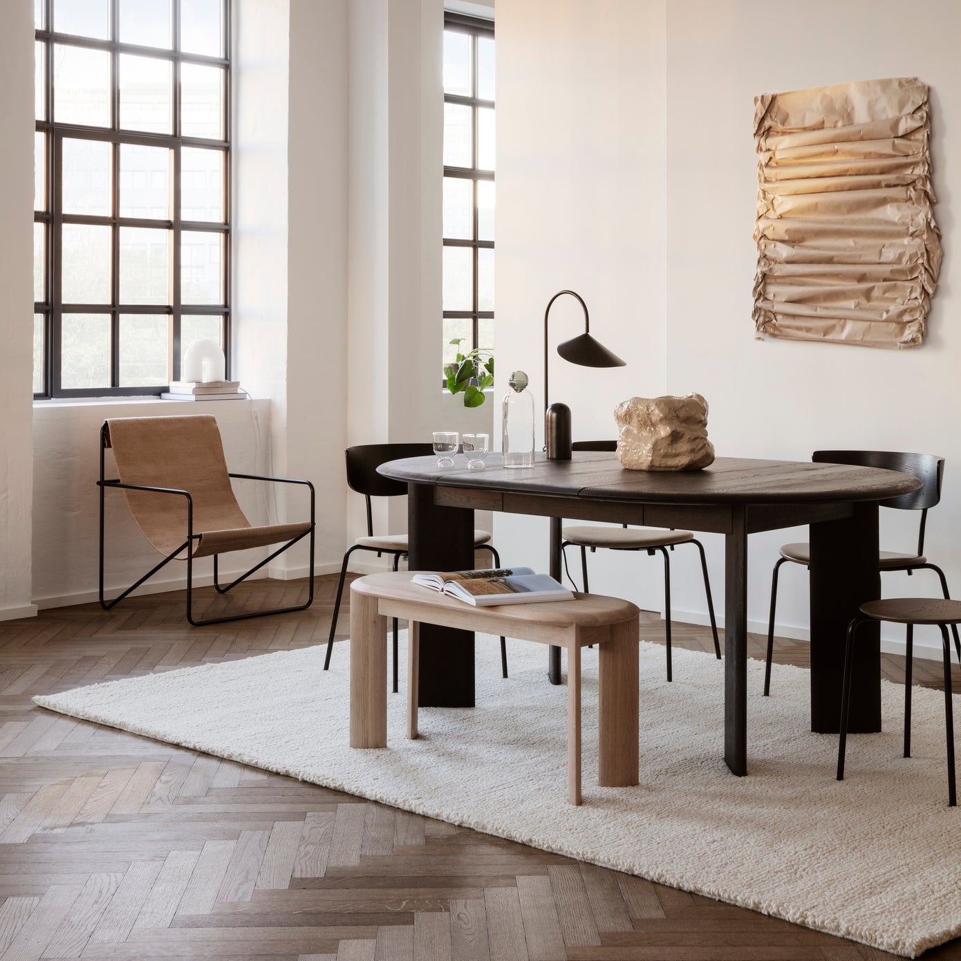 Spisebord Bevel m/Uttrekksplate x2 Svart