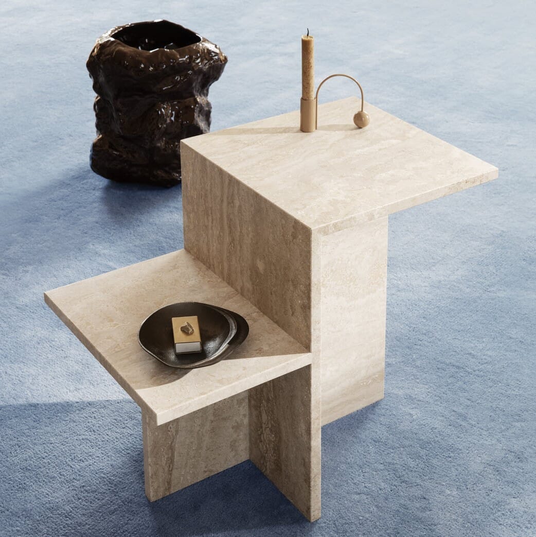 Distinct Sidebord Travertine - Hovedbilde