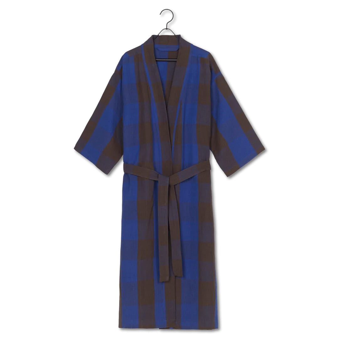 Morgenkåpe Field Chocolate/Bright Blue - Bilde 6