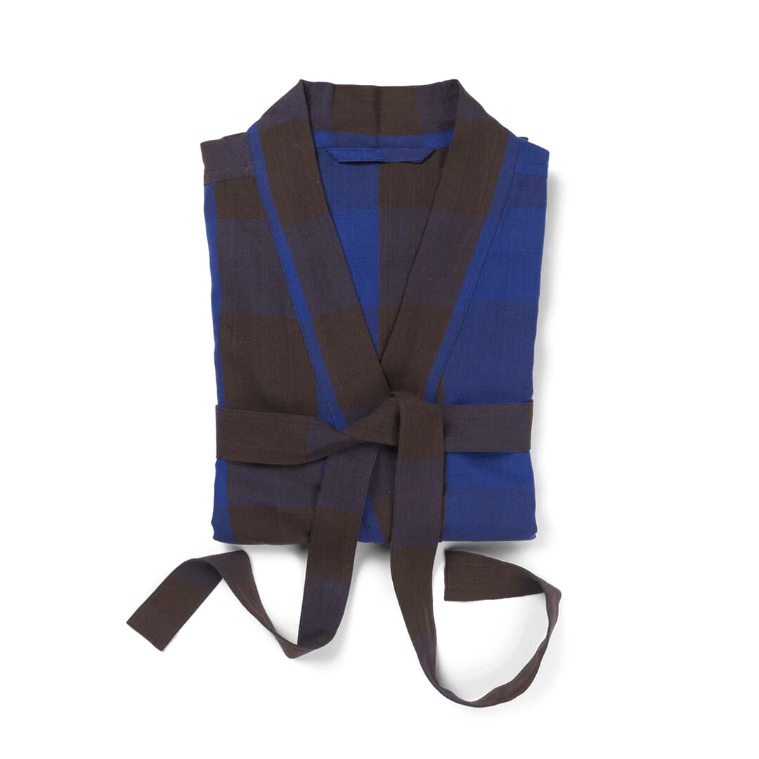 Morgenkåpe Field Chocolate/Bright Blue - Bilde 7