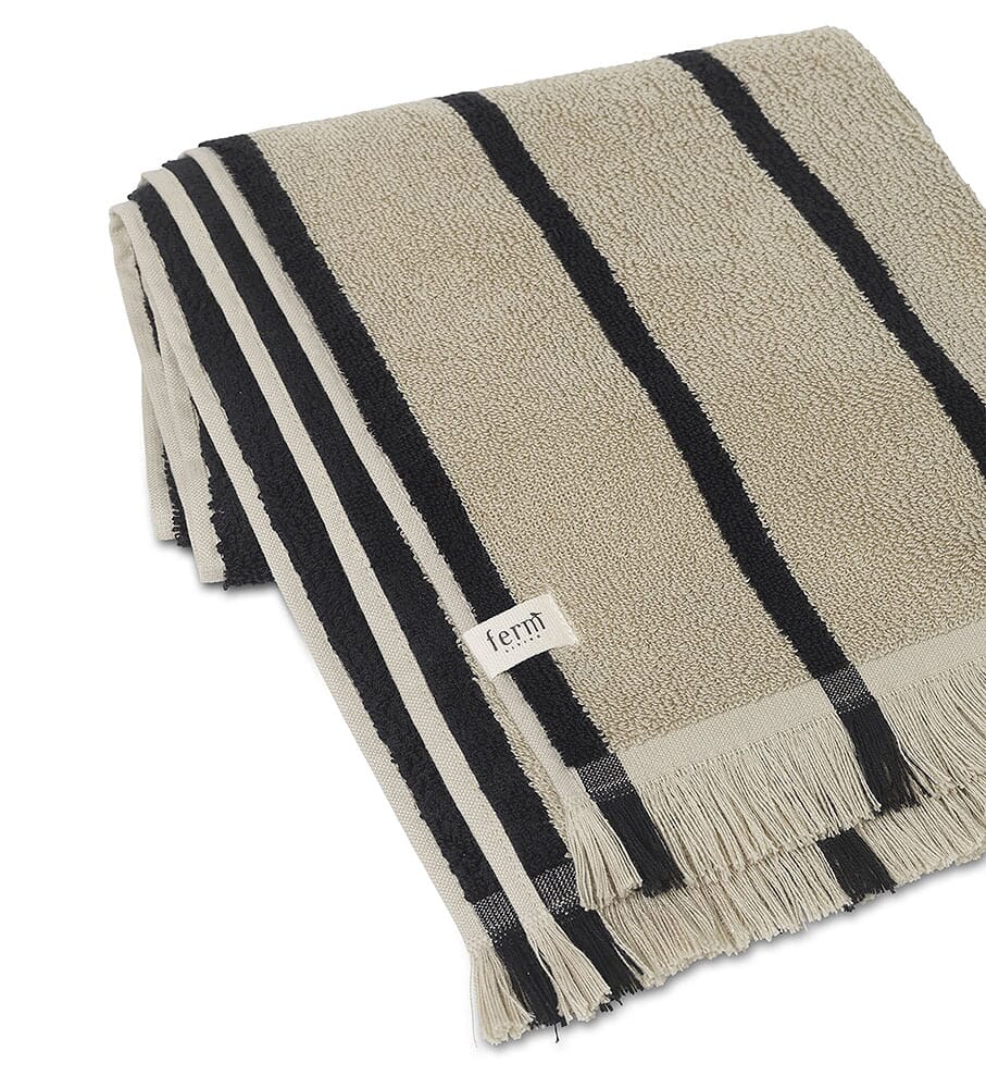 Alee Håndkle Sand/Black 50x100 - Bilde 2
