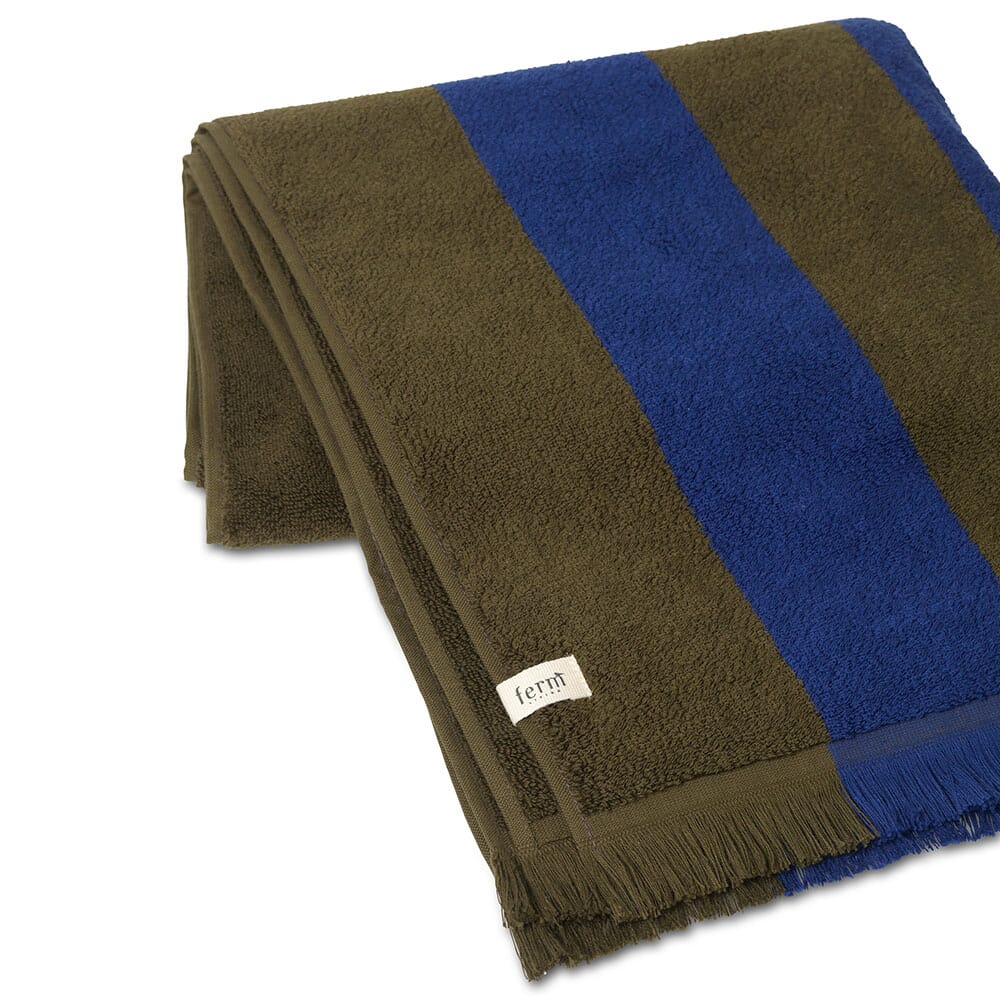 Alee Badehåndkle Olive/Bright Blue 70x140 - Bilde 4