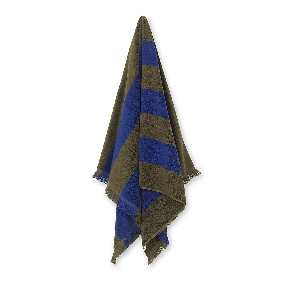 Alee Badehåndkle Olive/Bright Blue 70x140 - Hovedbilde