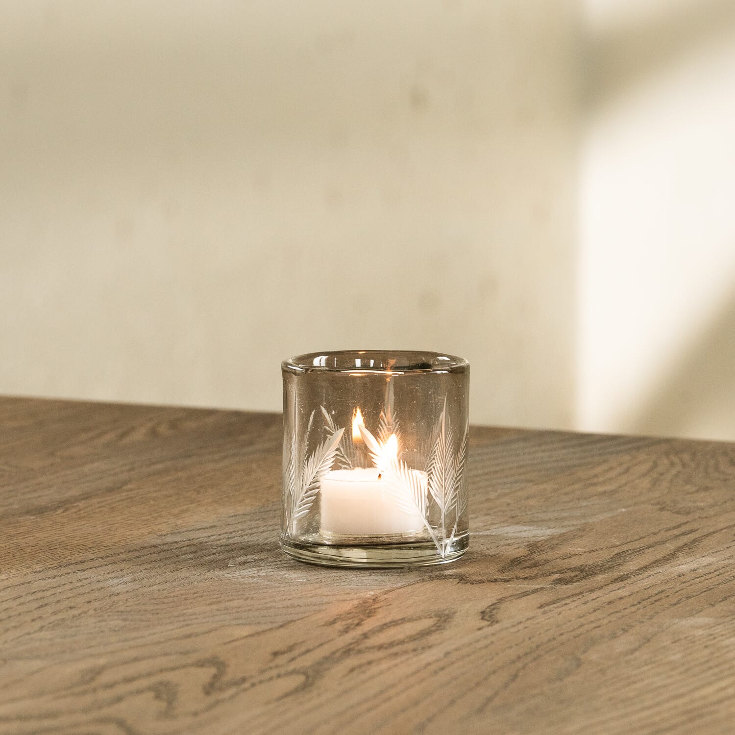 Telysholder Votive med blader Ø:6,5 - Hovedbilde