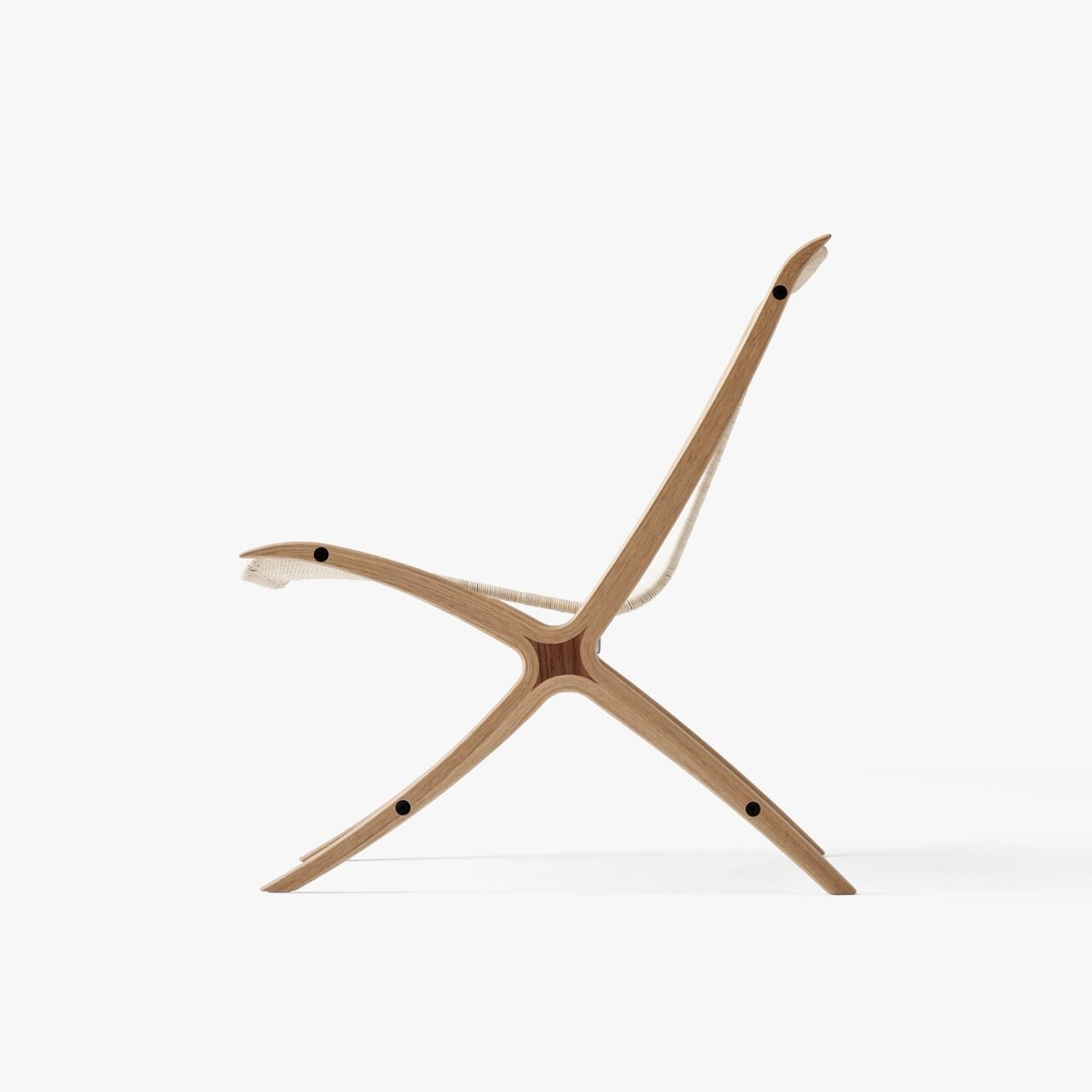 X Lounge Chair HM10 Rattan Oak Walnut - Bilde 4