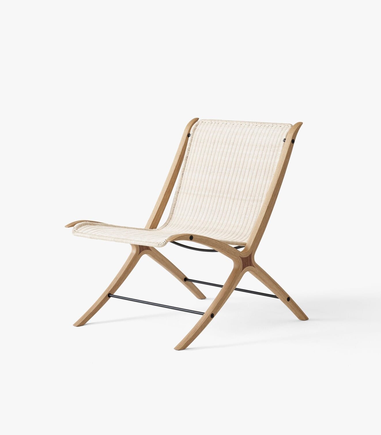 X Lounge Chair HM10 Rattan Oak Walnut - Bilde 2
