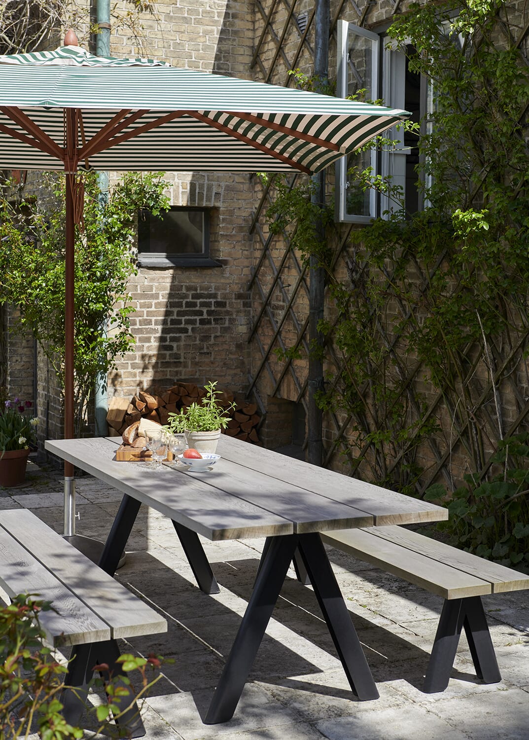 Parasoll Messina Apricot/Green 300x300 - Bilde 4