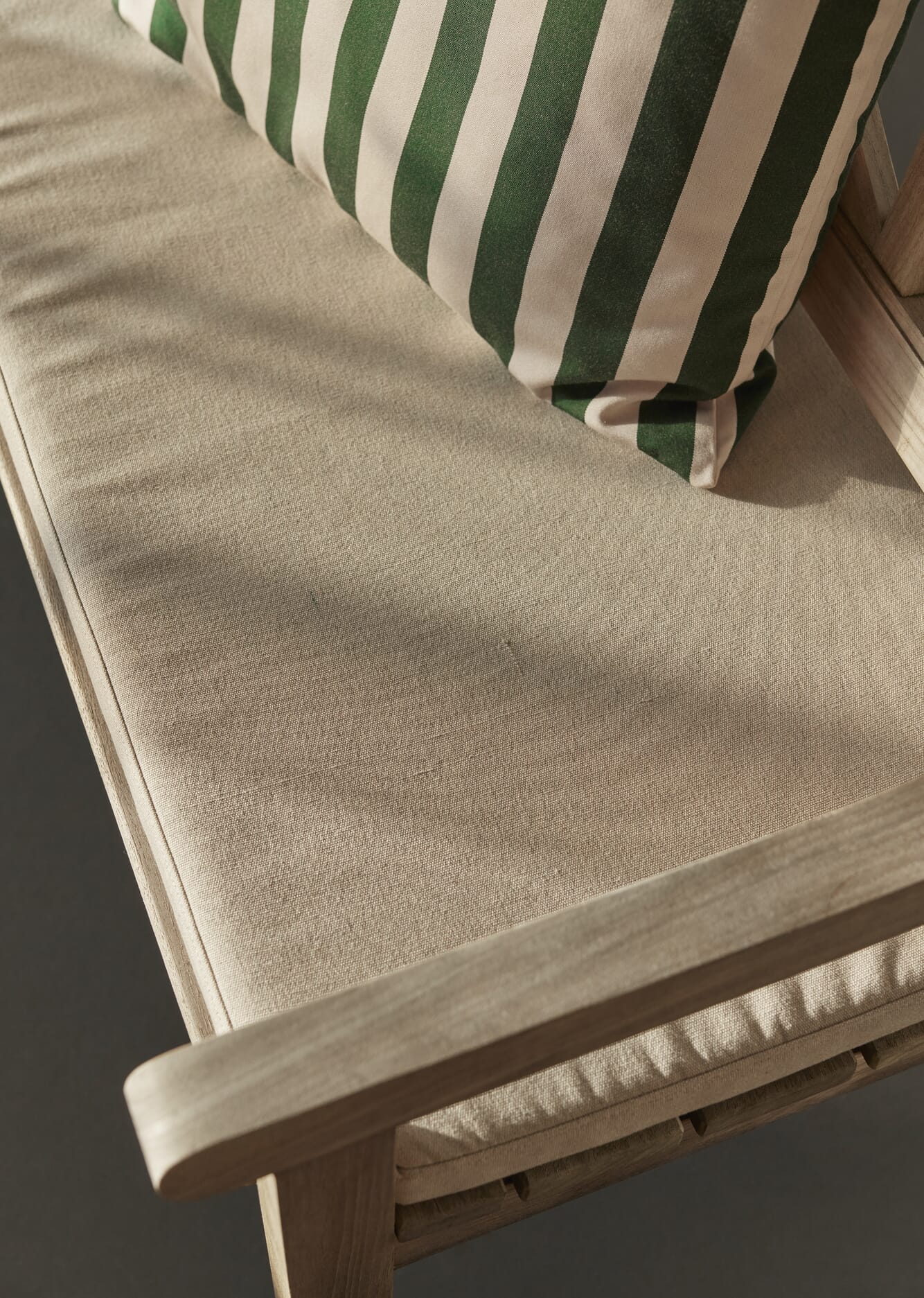 Barriere Utendørspute Light Apricot/Dark Green Stripe 60x50 - Bilde 3