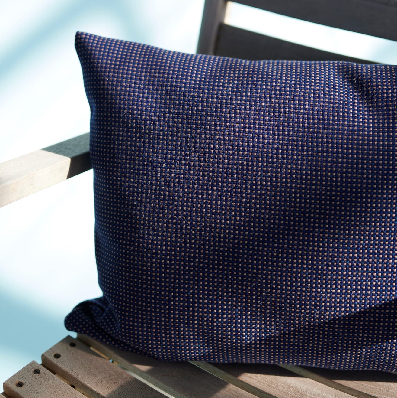 Barriere Utendørspute Dark Blue/Sand Checker 60x50 - Bilde 2