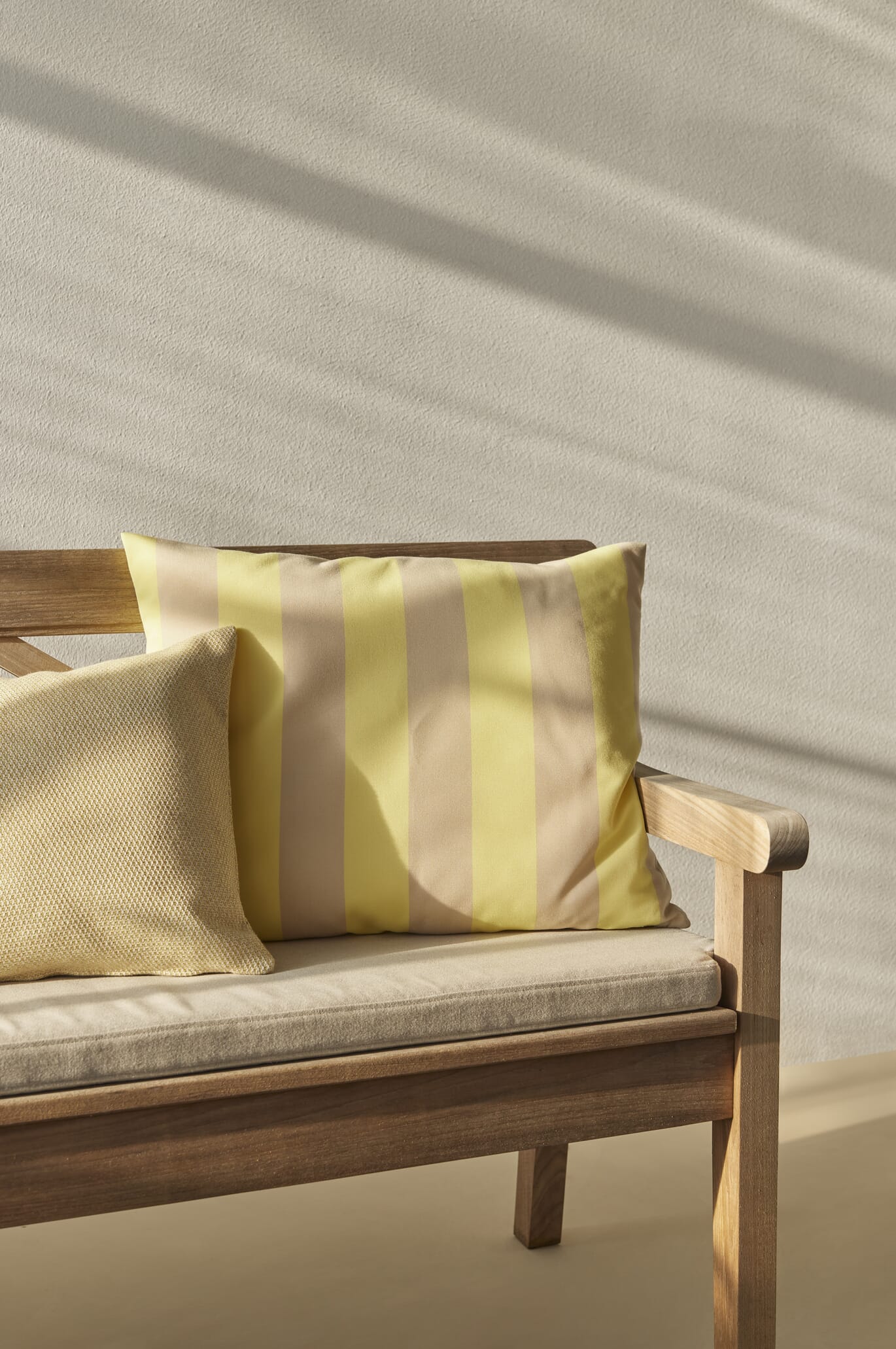 Barriere Utendørspute Lemon/Sand Stripe 60x50 - Bilde 4
