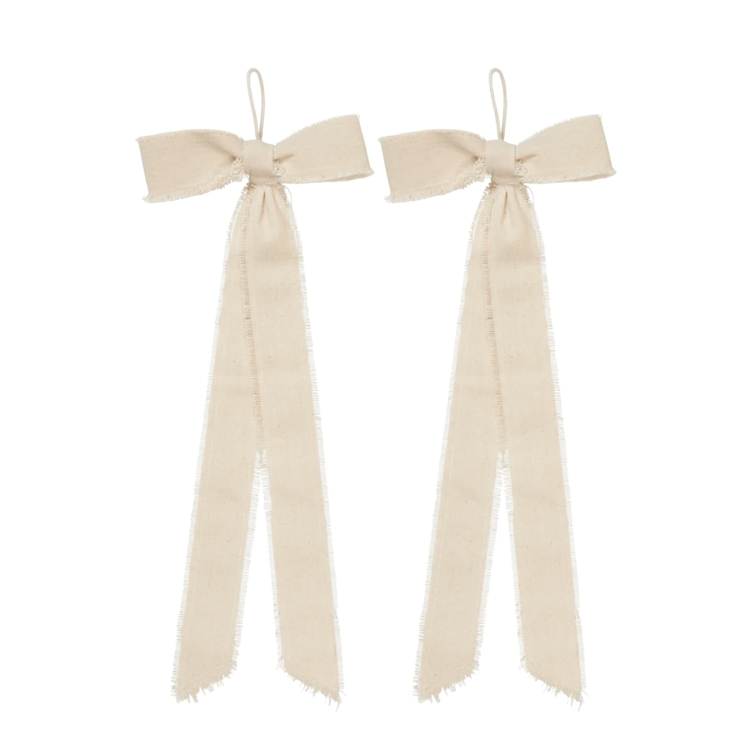 2 stk | Juletrepynt Sløyfe Natural