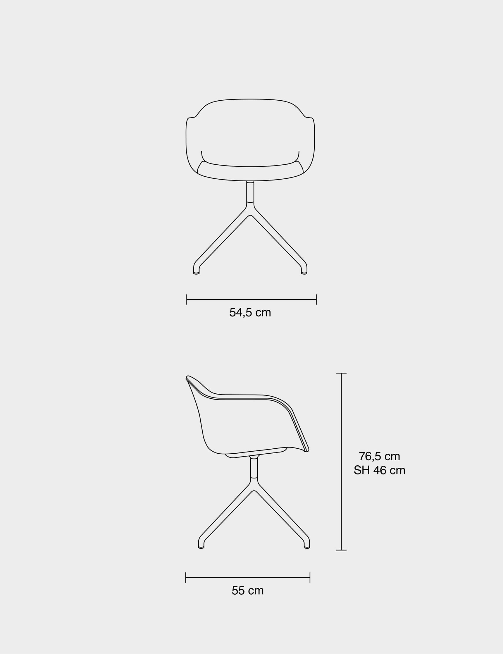 Fiber Chair Swivel Base - Bilde 5