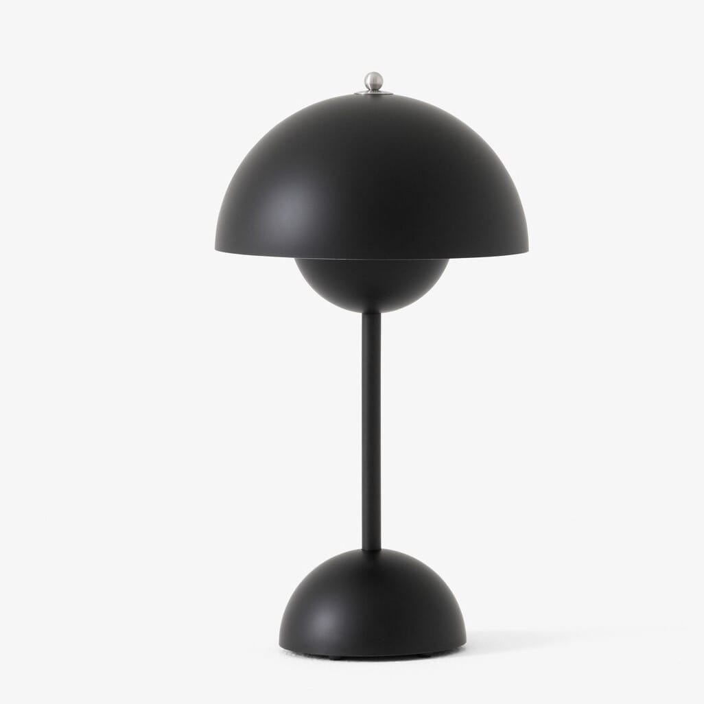 Flowerpot VP9 Oppladbar Lampe Matt Svart - Hovedbilde