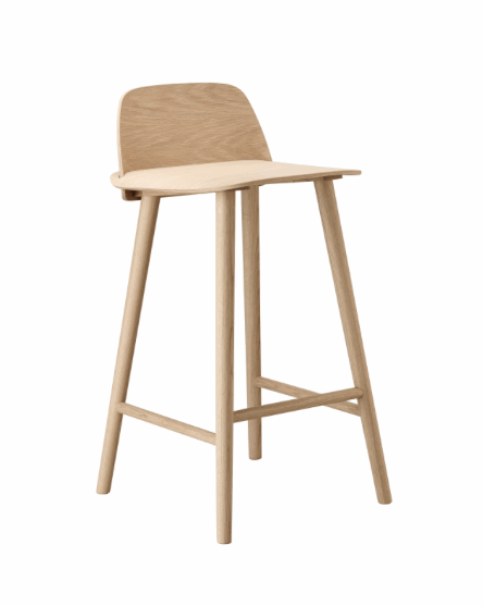 Nerd Bar Stool H:65 Oak - Hovedbilde