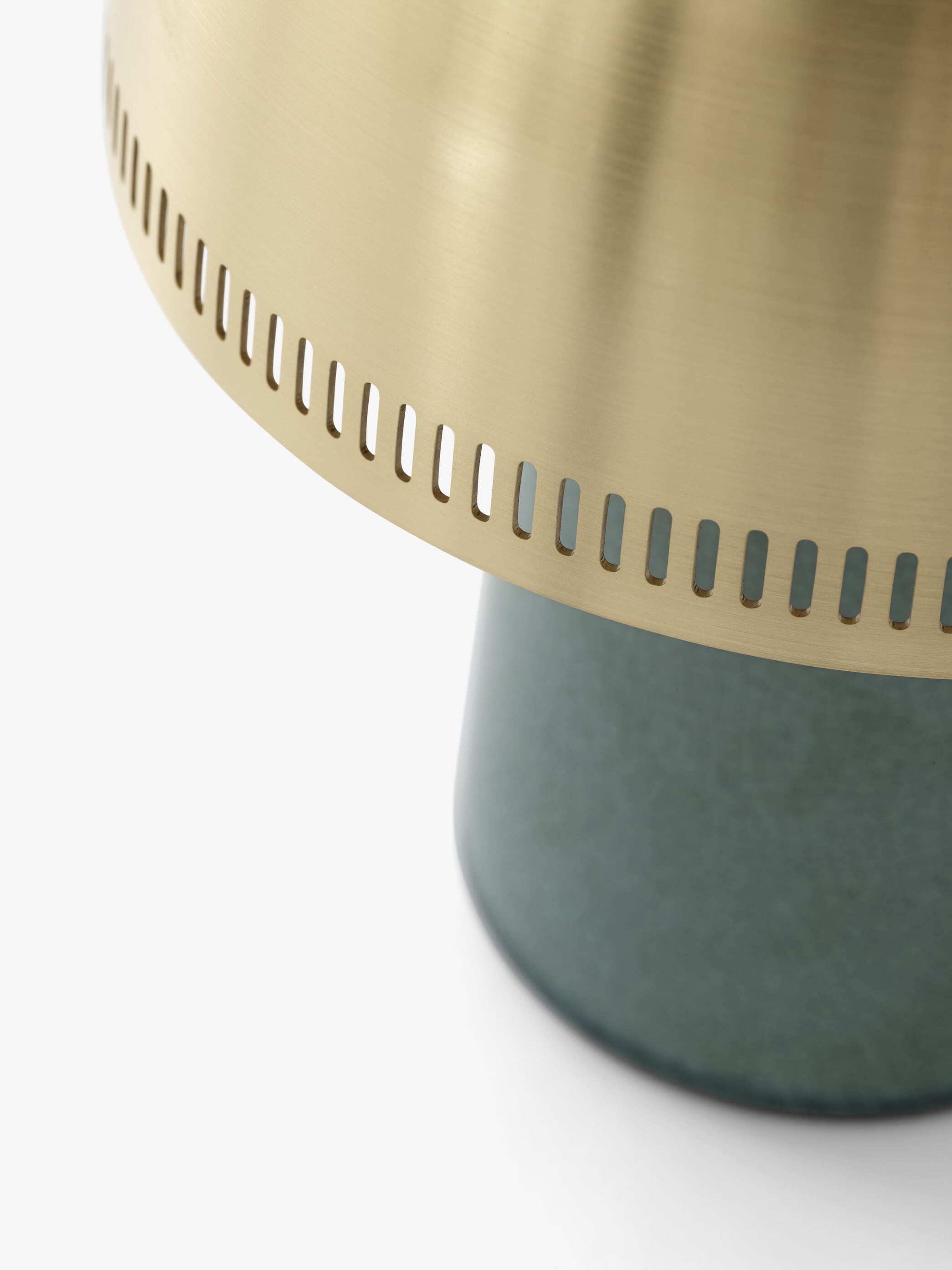 Raku Oppladbar Lampe SH8 Blue Green & Brass - Bilde 3