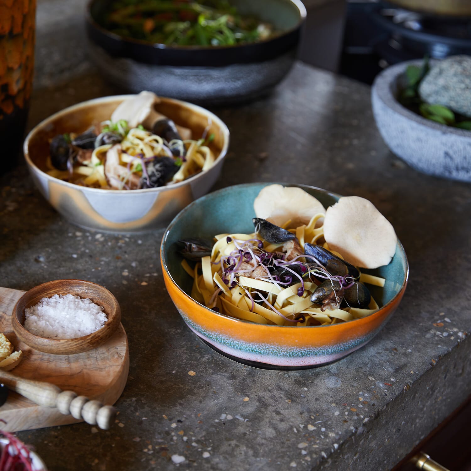 2 stk | Ceramic Pastaskåler - Bilde 2