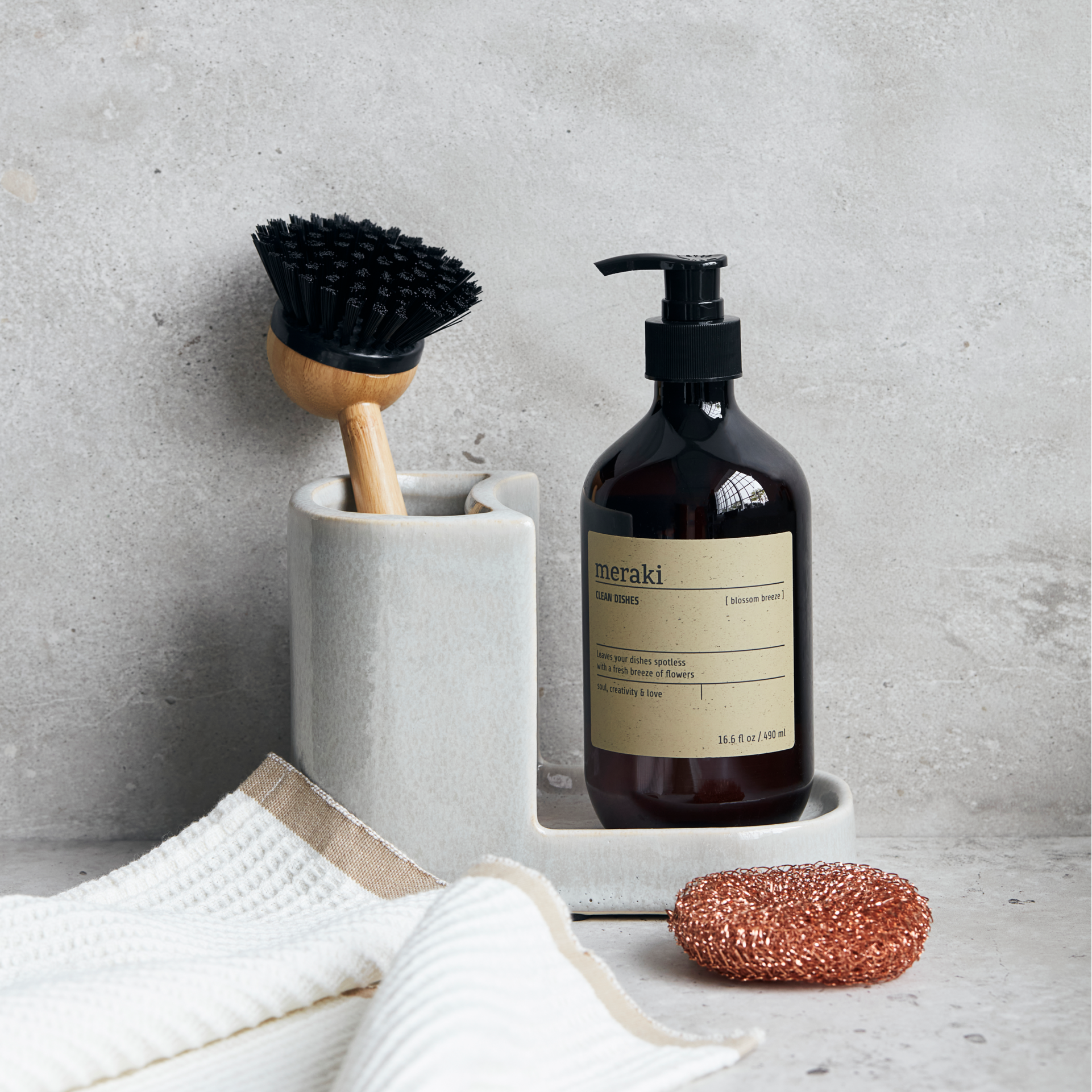 Datura Børsteholder Grå S