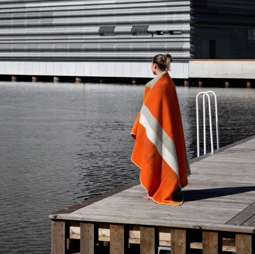 Ullpledd Mikkel Orange - Hovedbilde 1