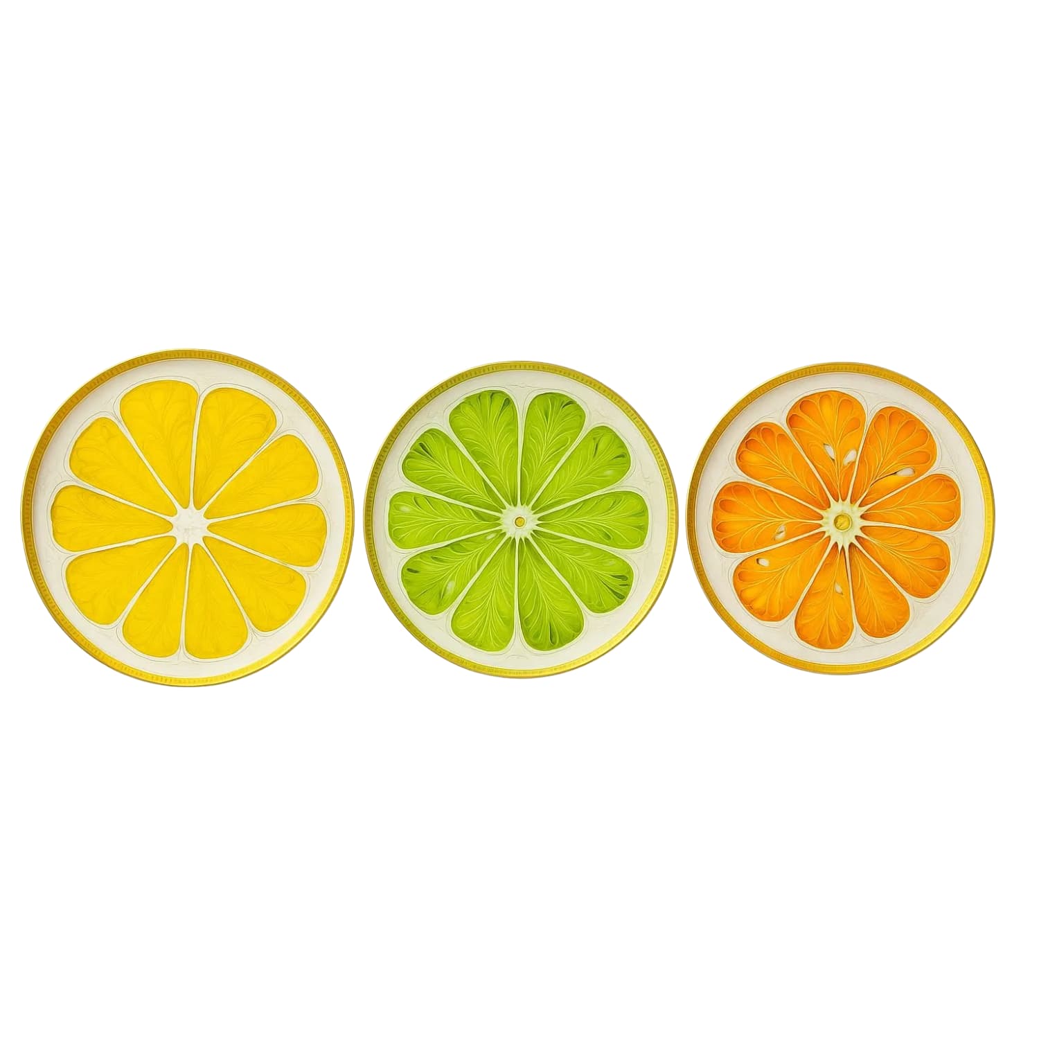 3 stk | Bordbrikker Citrus