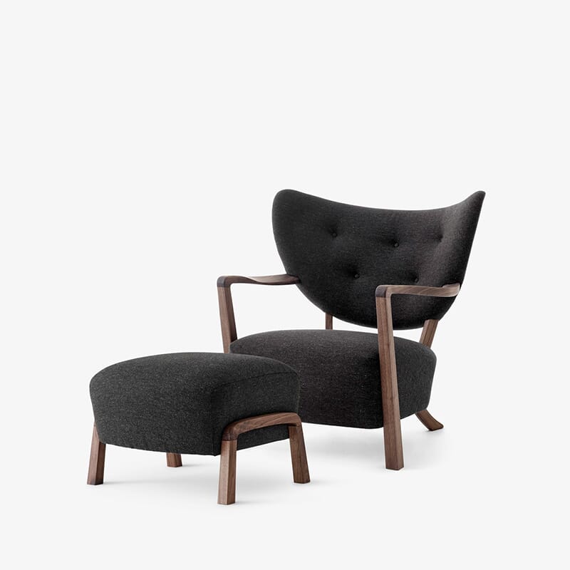 Wulff Stol + Puff Hallingdal/Valnøtt - Hovedbilde