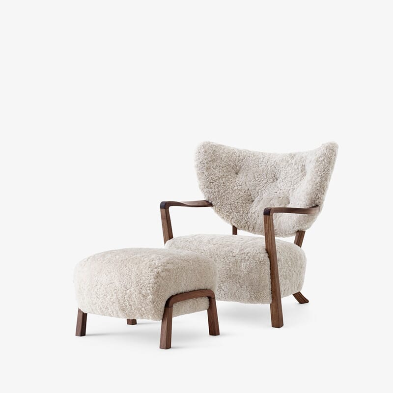 Wulff Stol + Puff Moonlight/Valnøtt - Hovedbilde