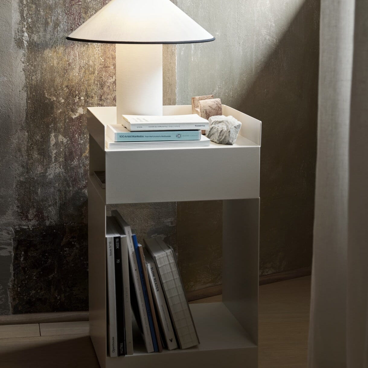 Rotate Sidebord med Oppbevaring SC73 Ivory - Bilde 3