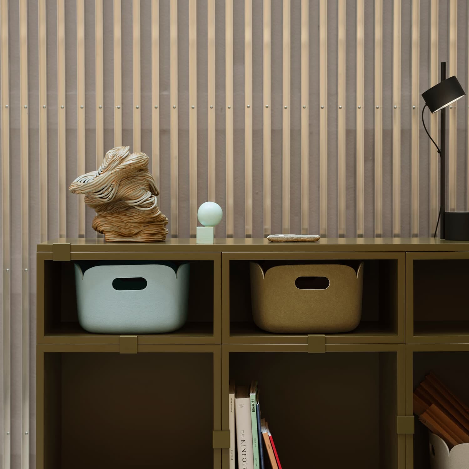 Restore Basket Dusty Green 28x28