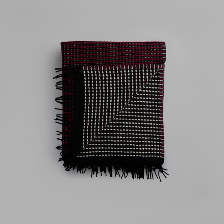 Ullpledd Lofoten Burgundy/Mint - Bilde 2
