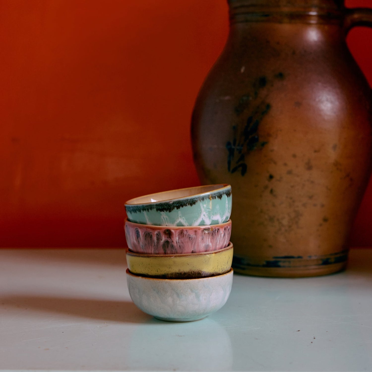 4 stk XS Skåler Modernist | 70s Ceramics