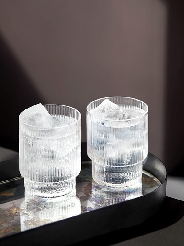 4 stk | Glass Ripple Clear - Bilde 4