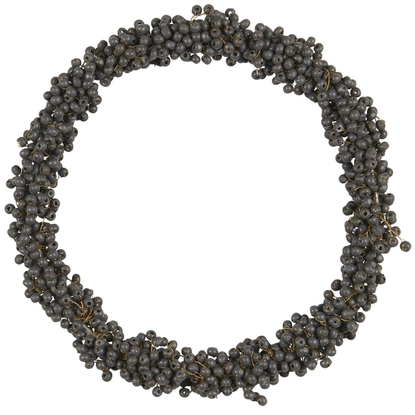 Krans med treperler grå Ø:23