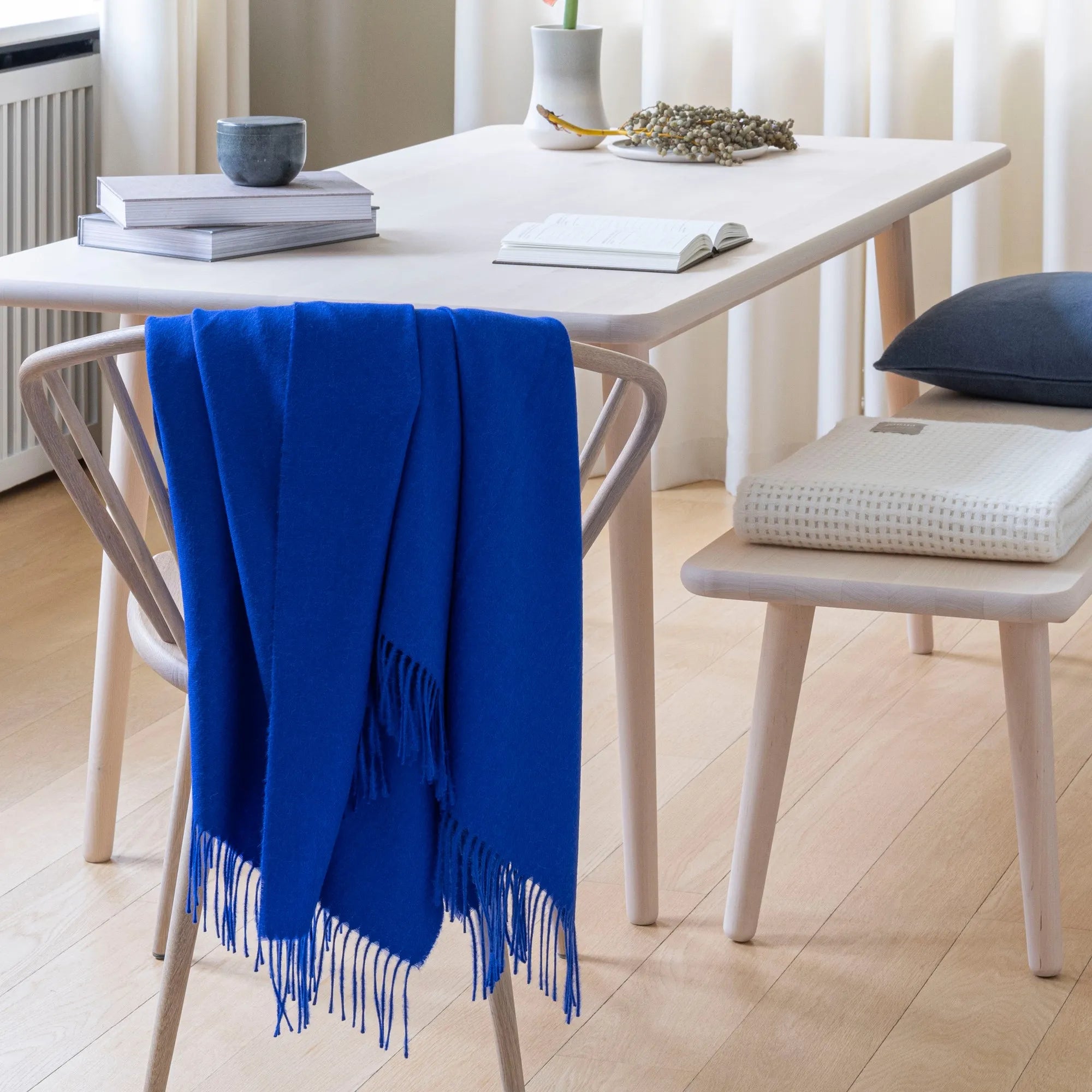 Alpakkapledd Luxury Cobolt Blue