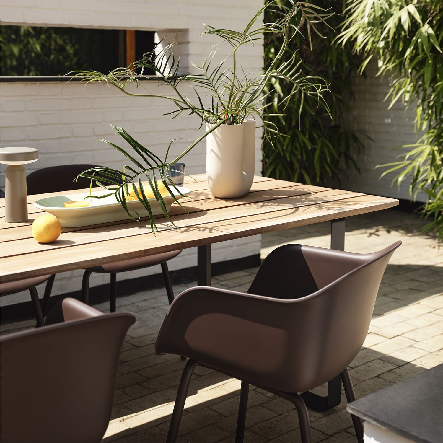 Fiber Outdoor Armchair - Brown Red - Bilde 5
