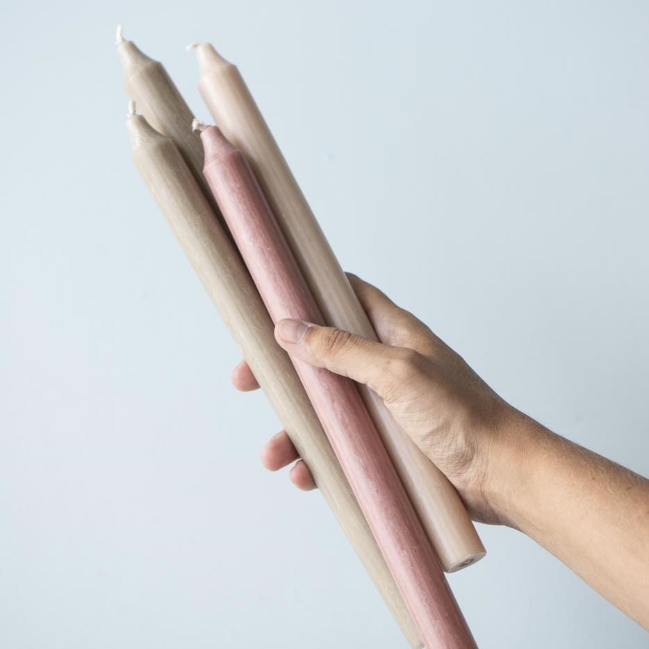 4 stk | Rustikklys Vintage pink -ekstra lange - Bilde 2