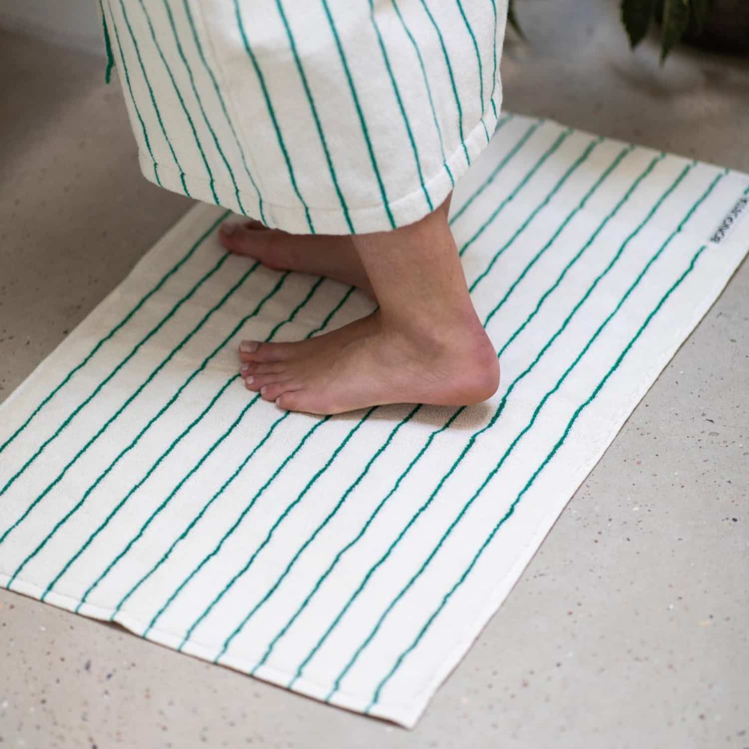 Badematte Pure White & Grass 50x80