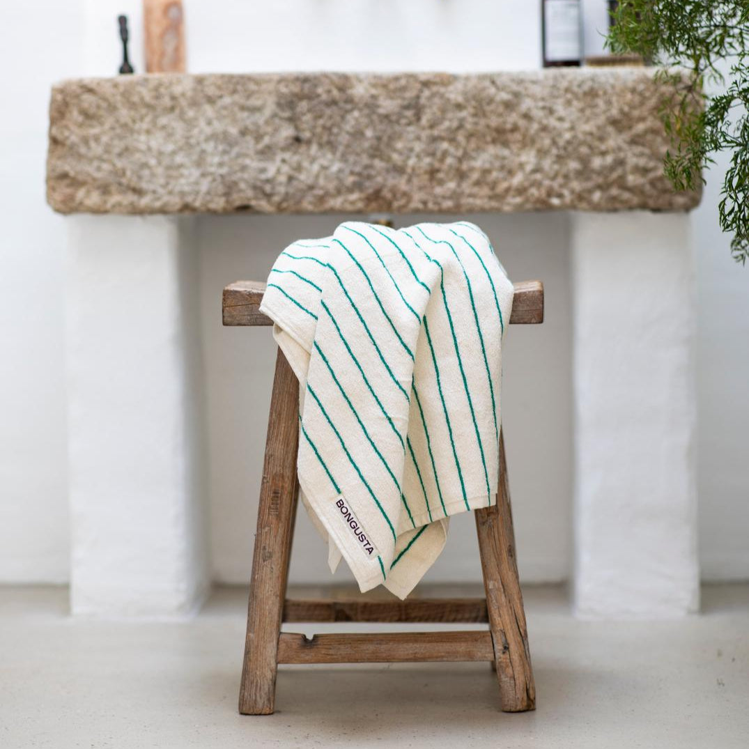 Badehåndkle XL White/Grass 100x150