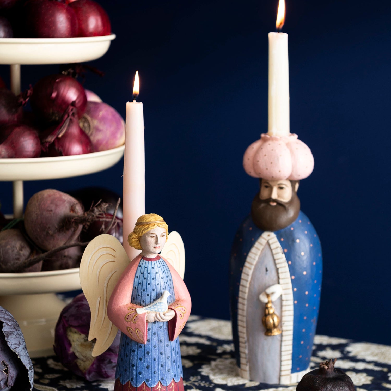 De tre vise menn Stående Ruby lysestaker | Bungalow