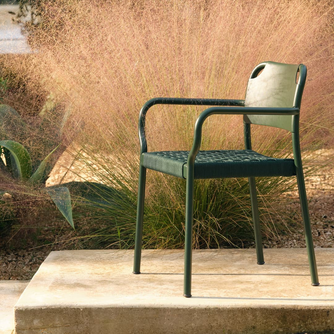 Stol m/armlene Vind Hunter Green