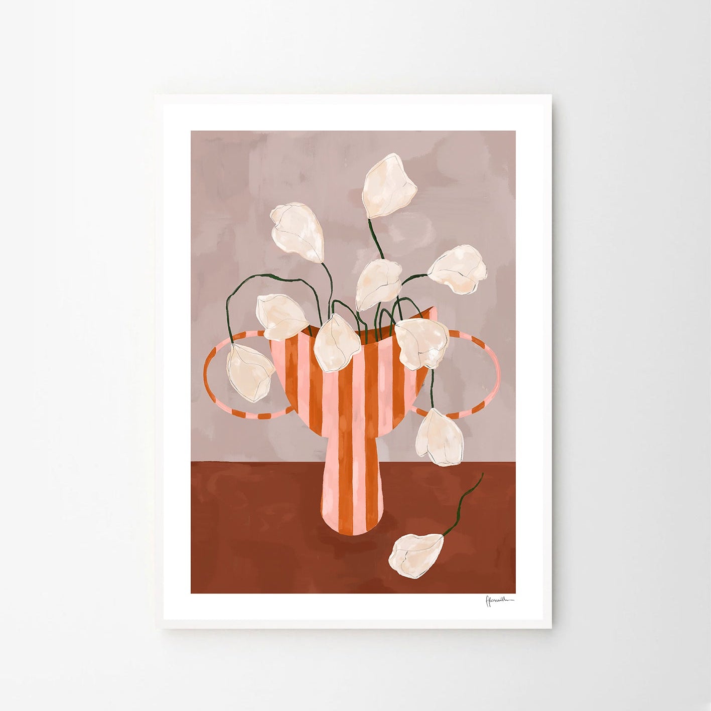 Poster White Flowers