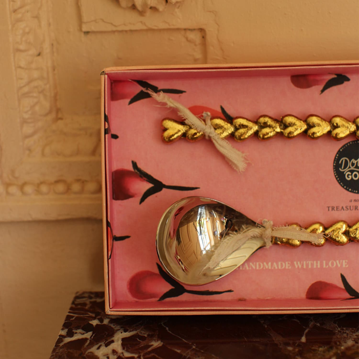 Salatbestikk Holly Heart i gaveeske