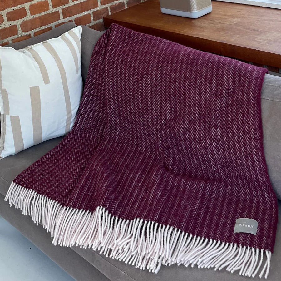 Ullpledd Hope Wine Red 130x200