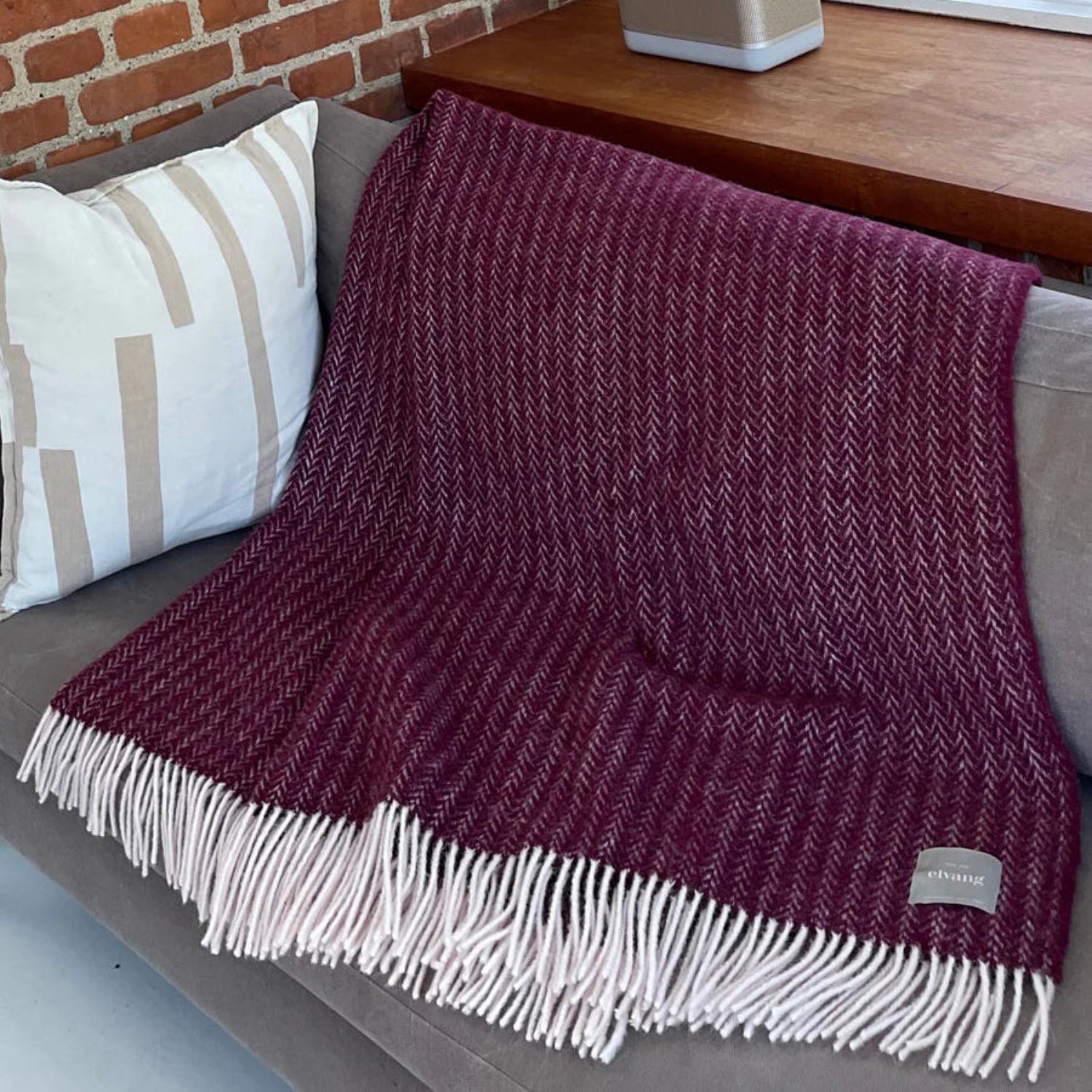 Ullpledd Hope Wine Red 130x200