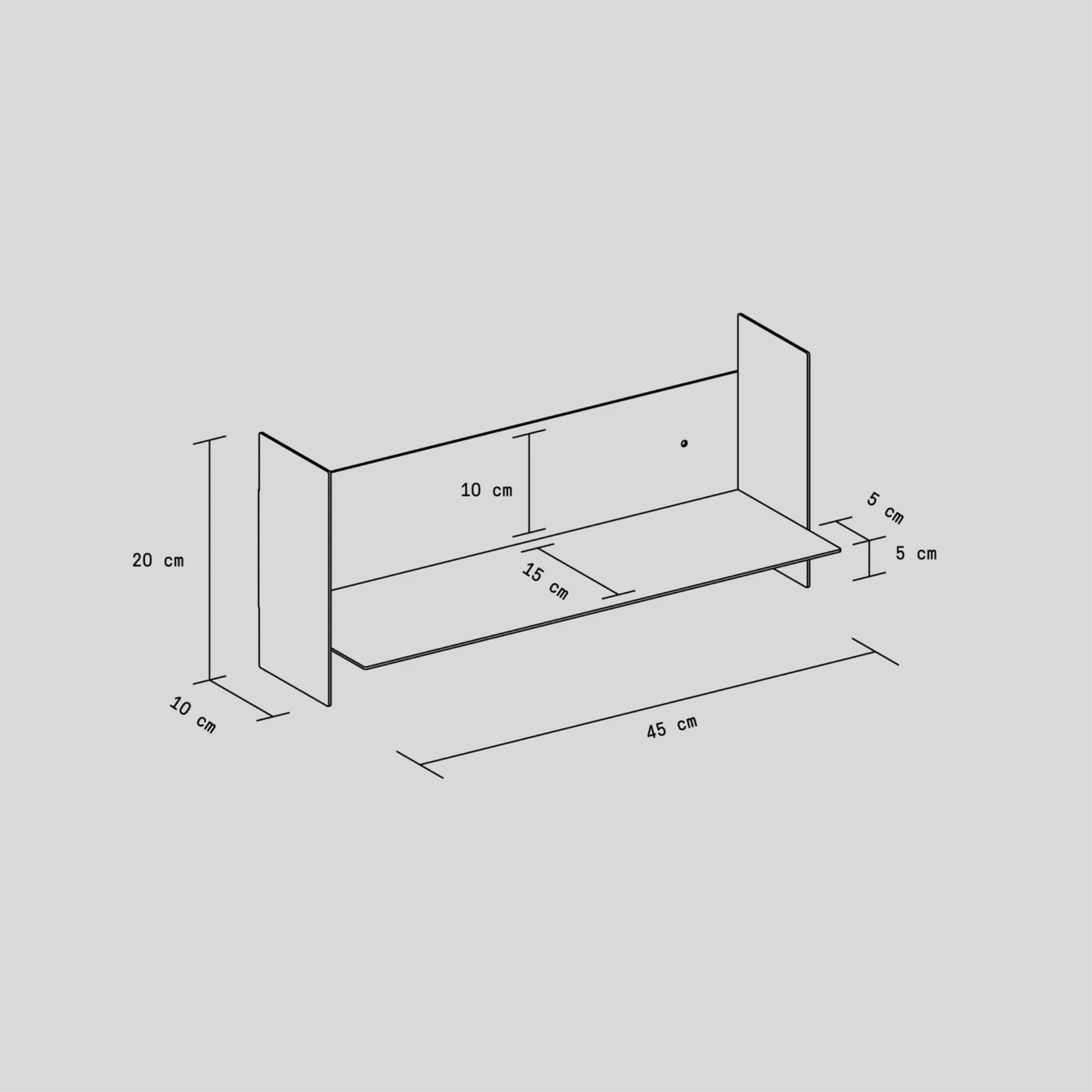 Hylle Pli Stainless Steel 45cm