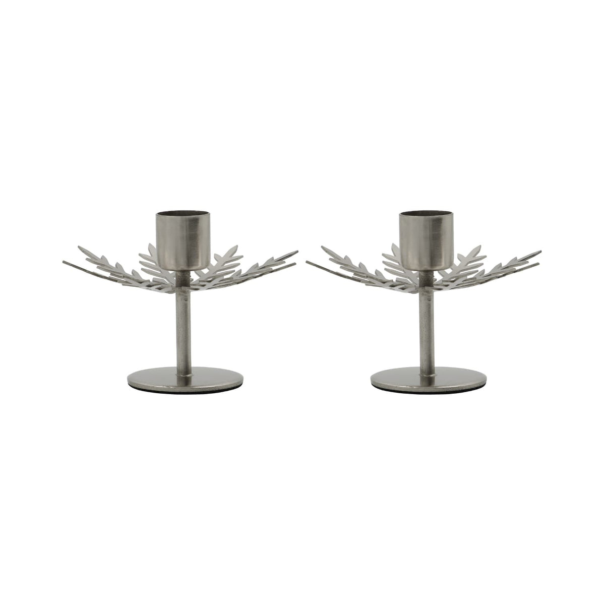 2 stk | Lysestaker Snowflake Sølv