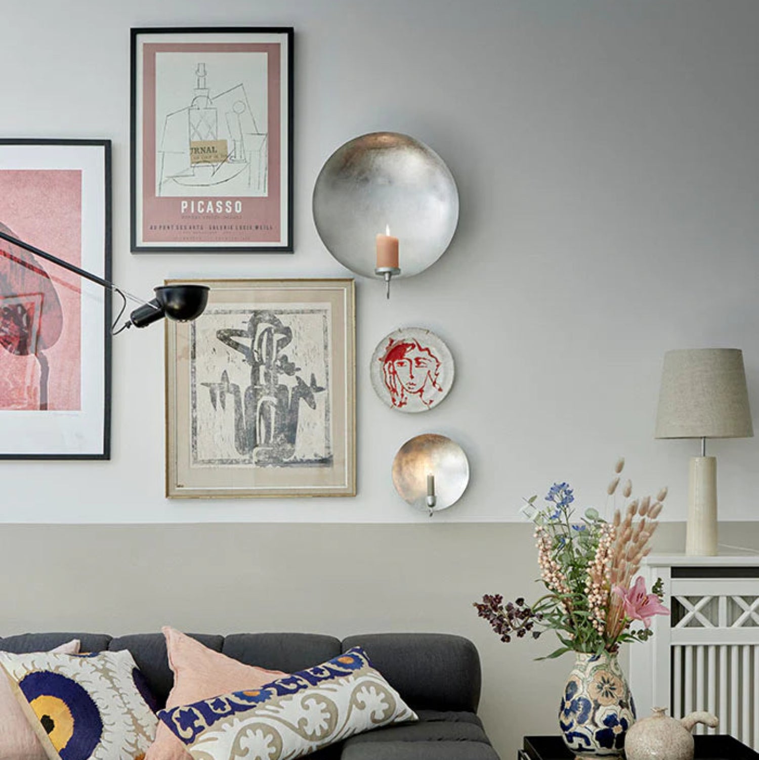 Vegglysestake XL Silver