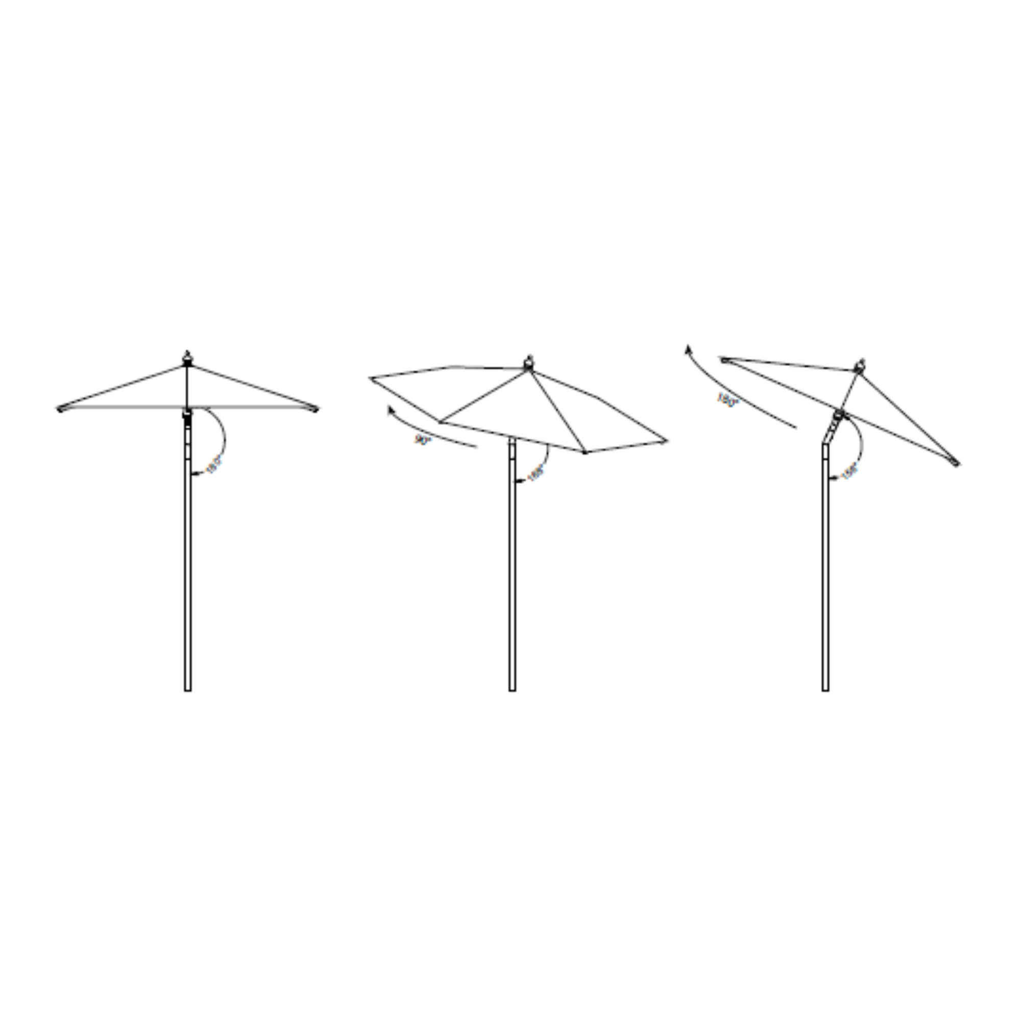Parasoll Messina White Ø:210