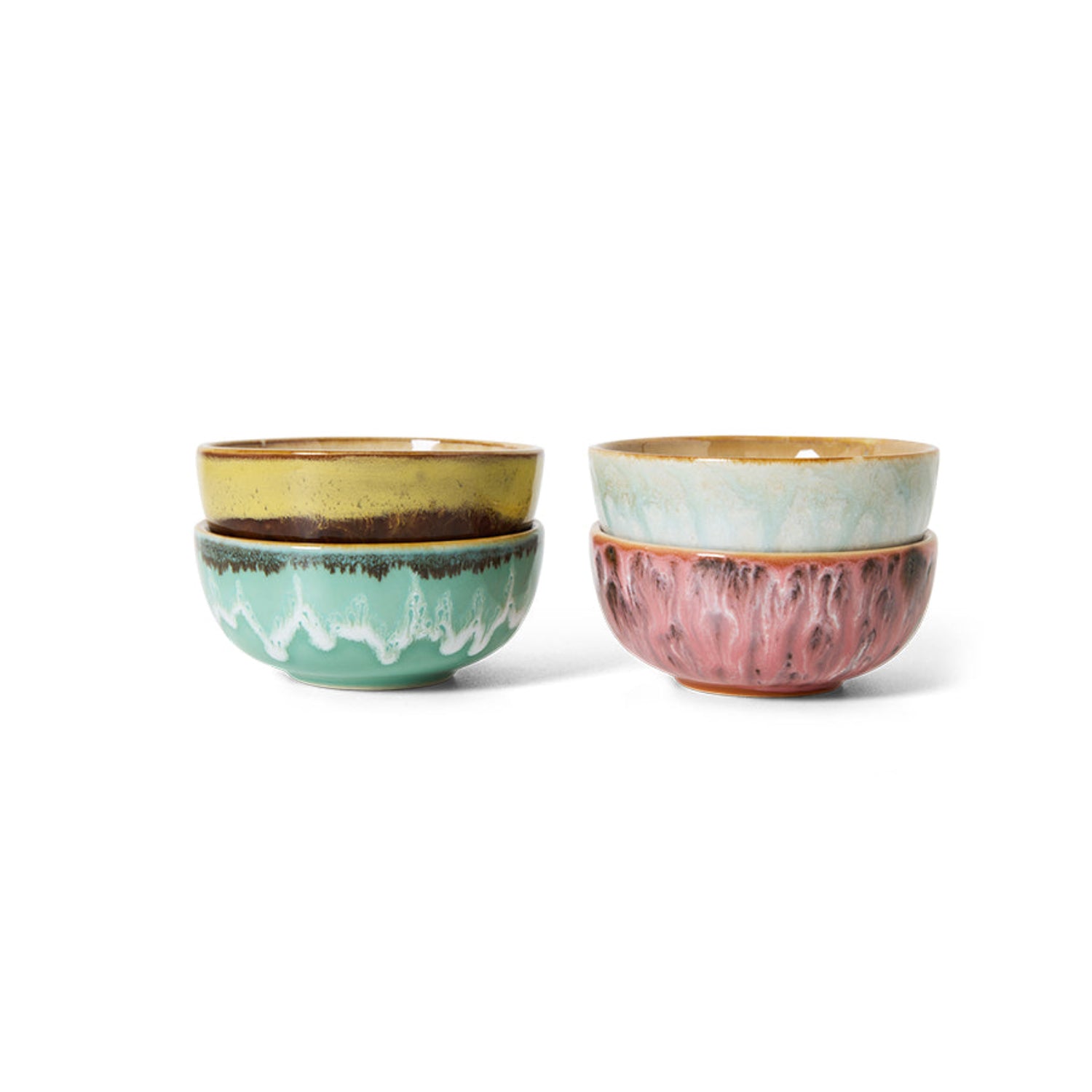 4 stk XS Skåler Modernist | 70s Ceramics