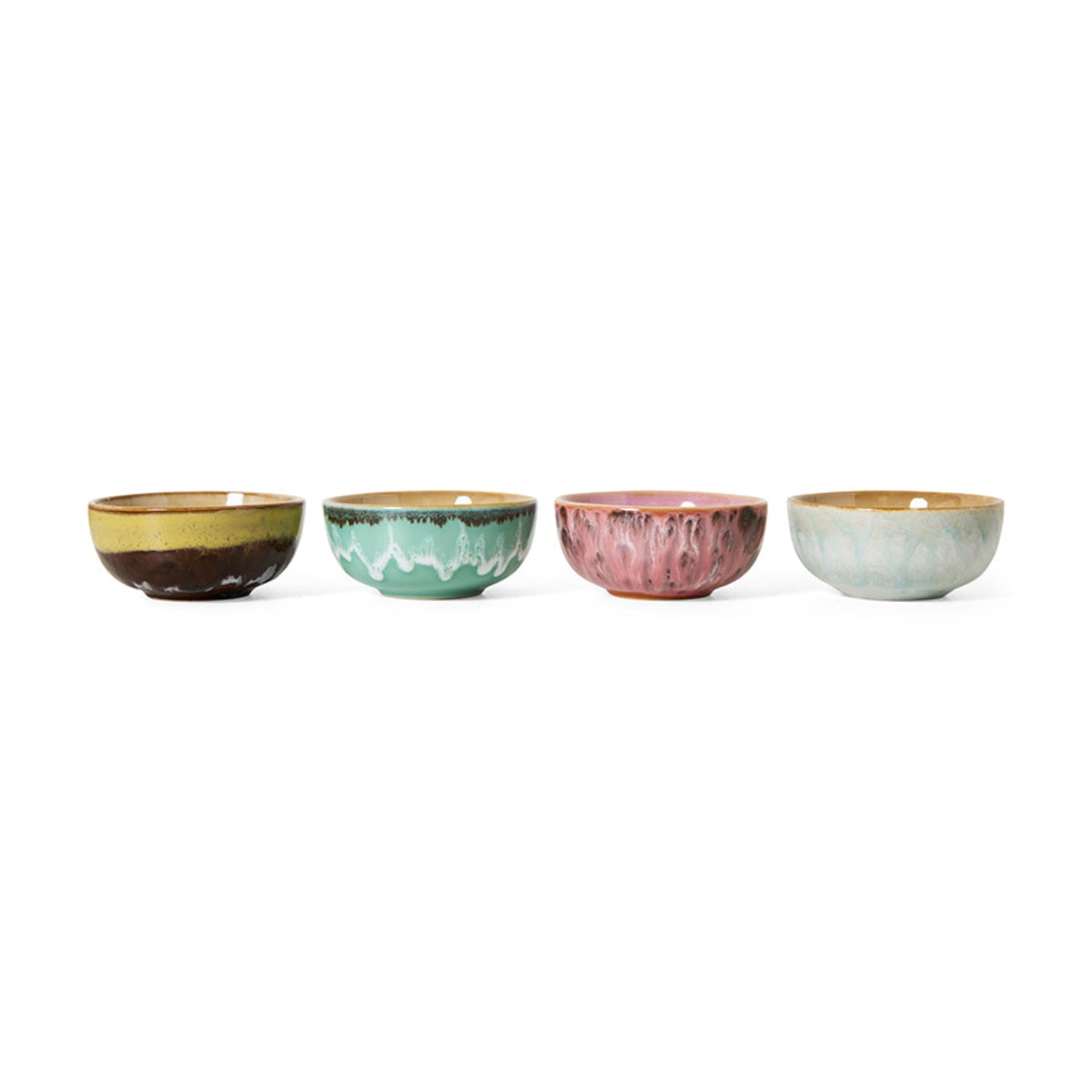 4 stk XS Skåler Modernist | 70s Ceramics